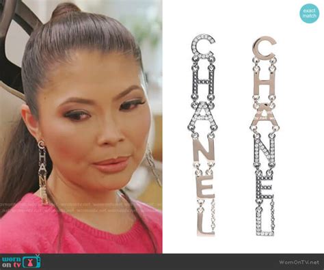 chanel earrings real housewives|WornOnTV: Jennie’s Chanel letter drop earrings on .